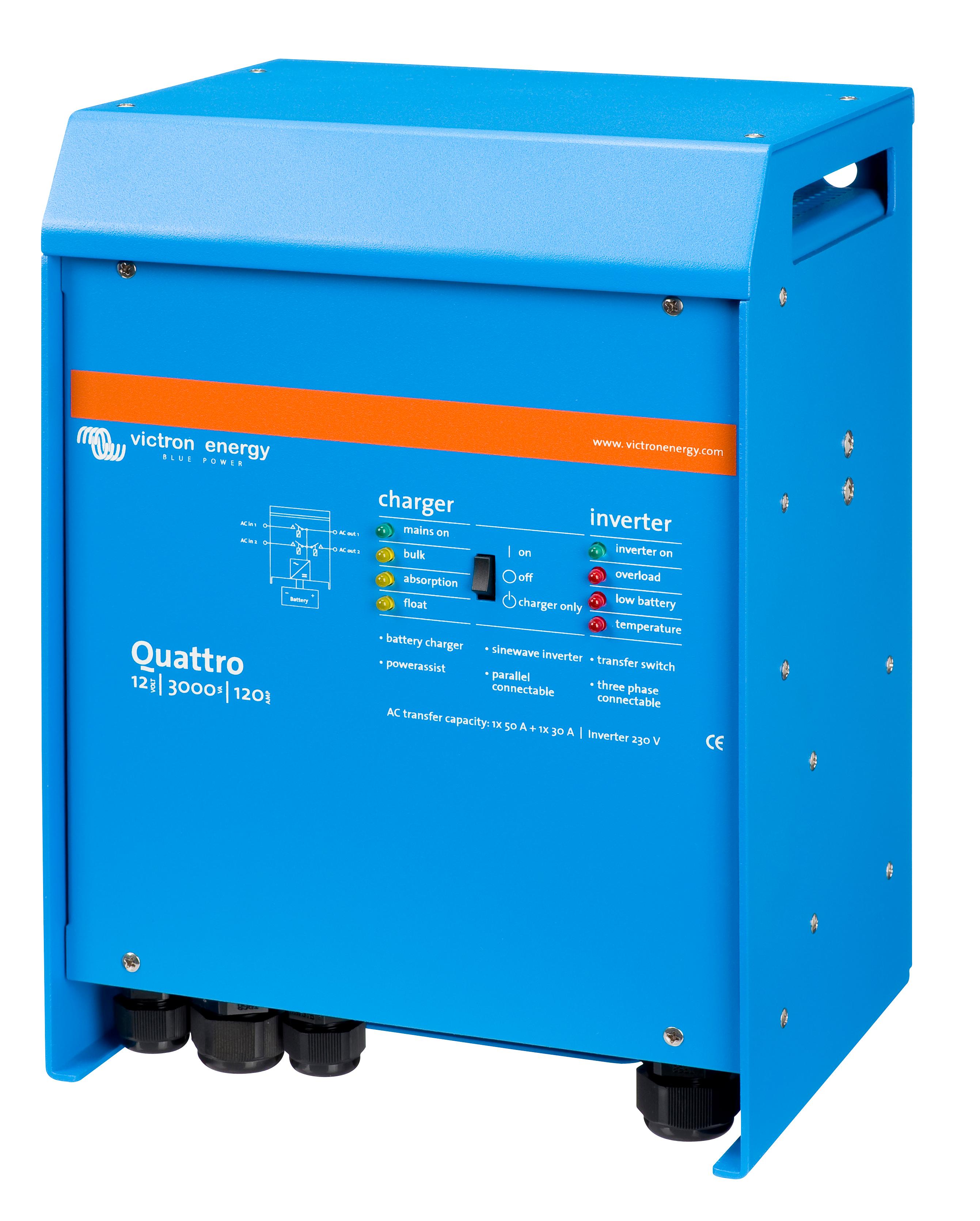Quattro 12V 3000VA 120A 230VAC (left) thumbnail
