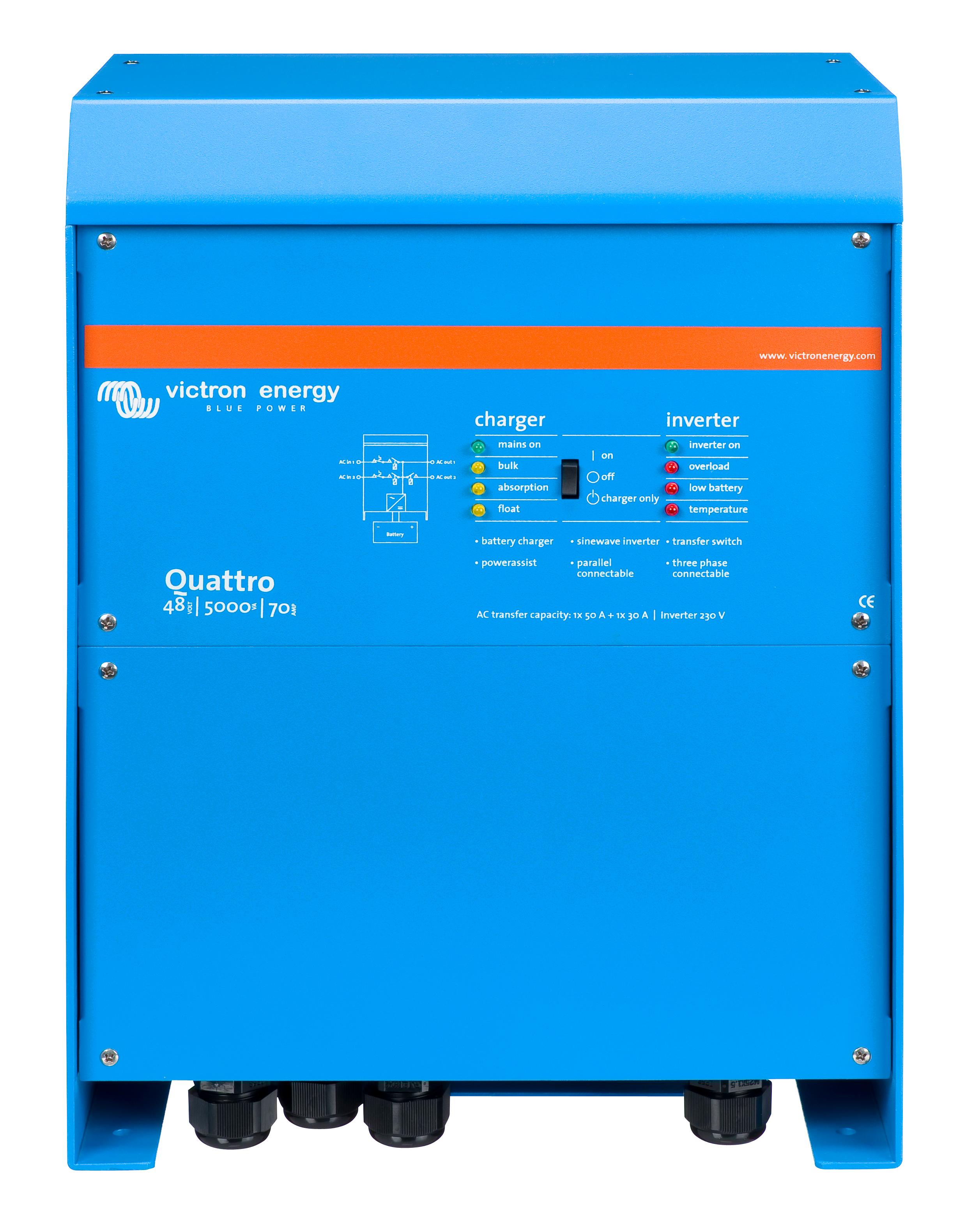 Quattro 48V 5000VA 70-50A 230 VAC (front) thumbnail