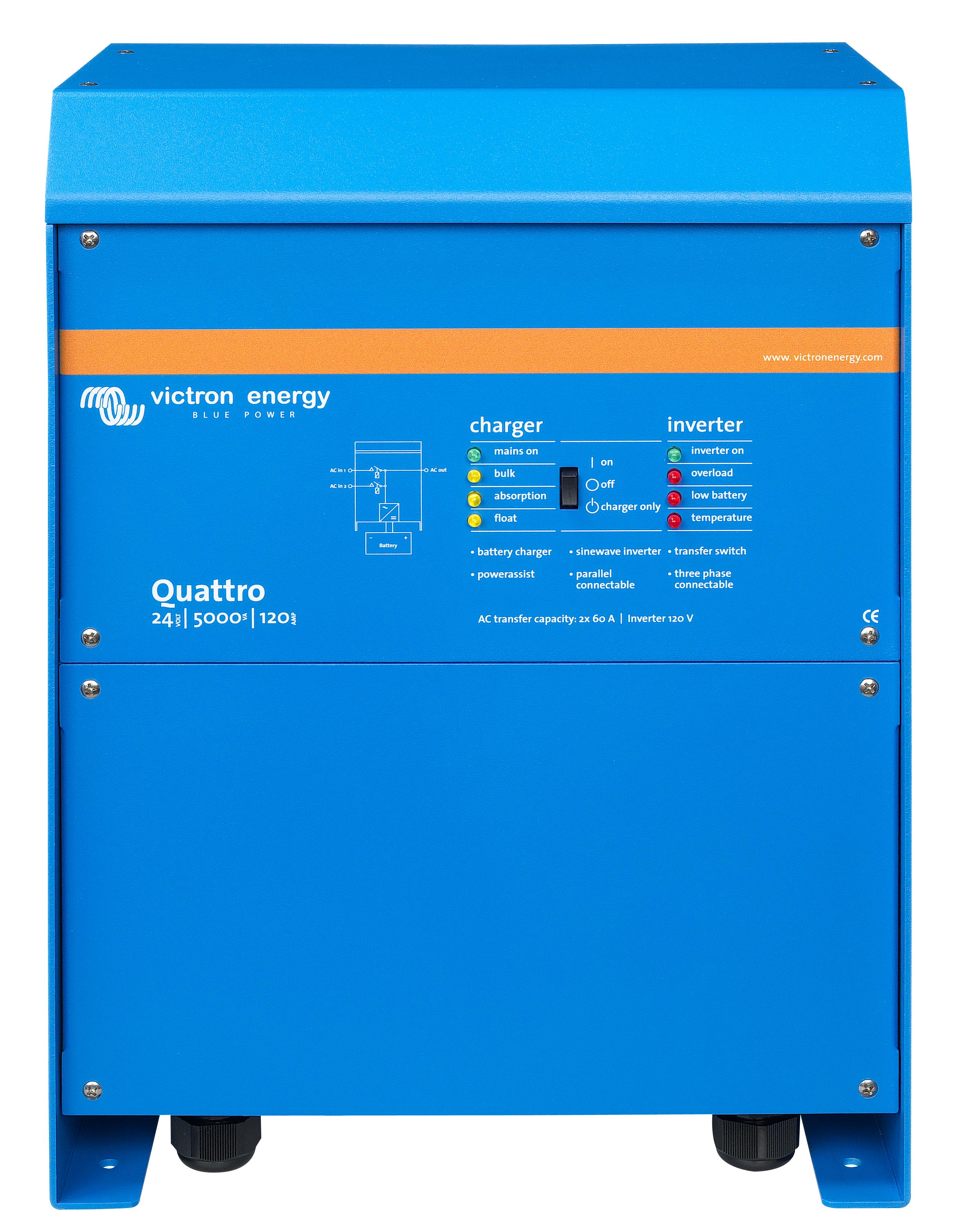Quattro 24V 5000VA 120A 120 VAC (front) thumbnail